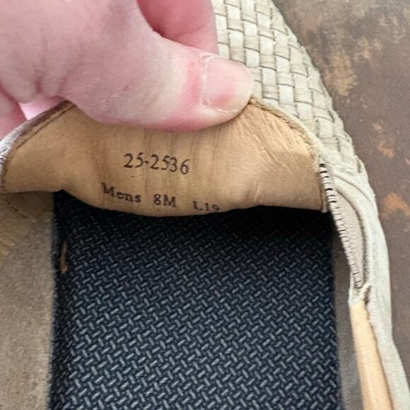 J&M McGuffey Woven Slip On Sheepskin Leather 8 Medium Taupe Style 25-2536 main image 4